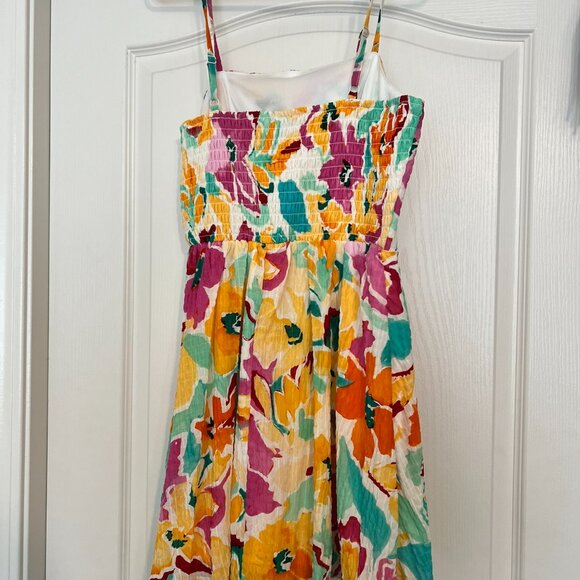 Lily Rose Spaghetti Strap Dress - Multicolor Bright Floral - Juniors Size Medium - Picture 2 of 4